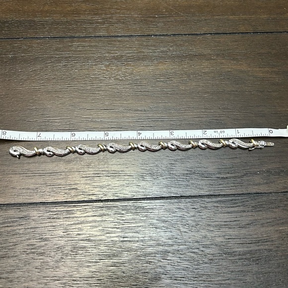 Elegant 1.00 Natural Diamond Wave Women's Bracelet - Picture 8 of 8